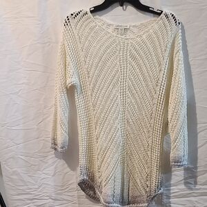 Coldwater Creek Textured White Top